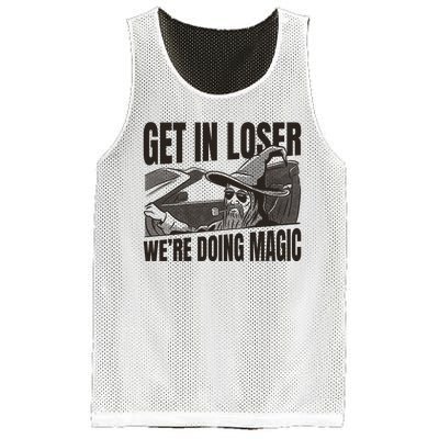 Get In Loser We're Doing Magic Wizard Parody Retro Mesh Reversible Basketball Jersey Tank