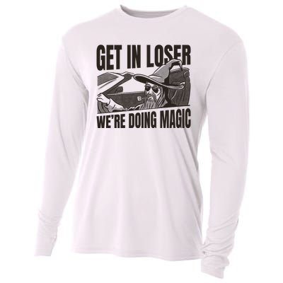 Get In Loser We're Doing Magic Wizard Parody Retro Cooling Performance Long Sleeve Crew