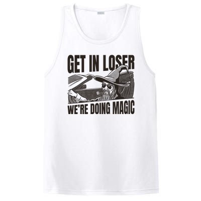 Get In Loser We're Doing Magic Wizard Parody Retro PosiCharge Competitor Tank