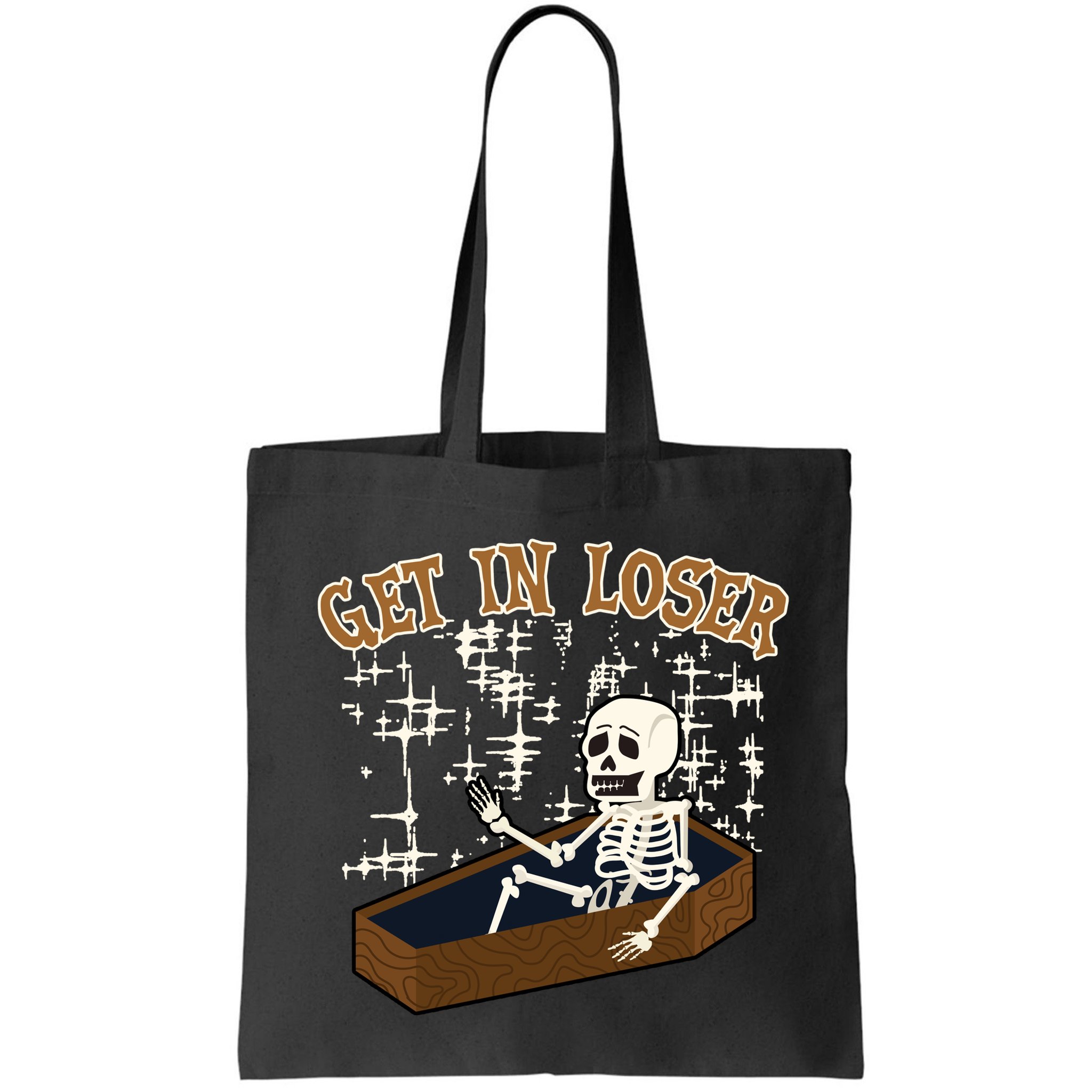 Get In Loser Funny Skeleton Halloween Bag