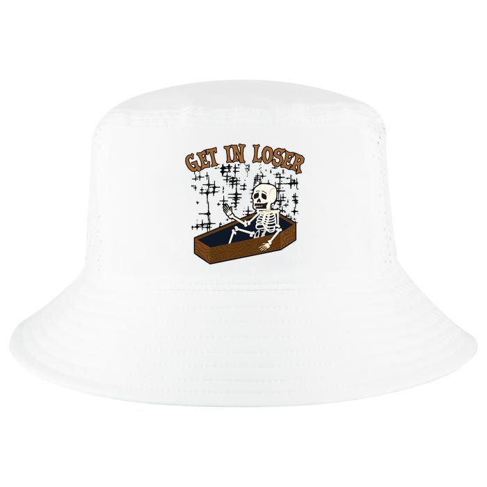 Get In Loser Funny Skeleton Halloween Cool Comfort Performance Bucket Hat