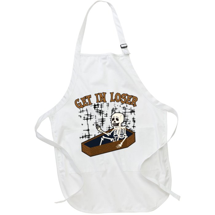Get In Loser Funny Skeleton Halloween Apron