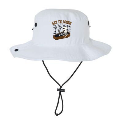 Get In Loser Funny Skeleton Halloween Bucket Hat