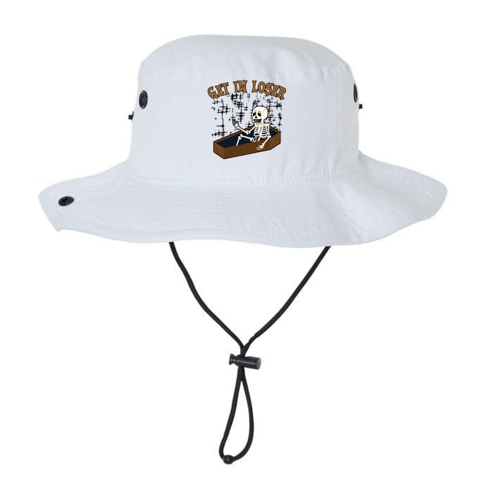 Get In Loser Funny Skeleton Halloween Bucket Hat