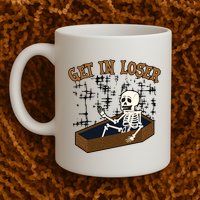 Get In Loser Funny Skeleton Halloween Mug
