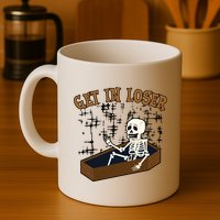 Get In Loser Funny Skeleton Halloween Mug