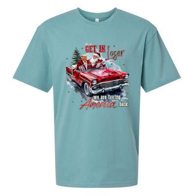 Get In Loser We Are Taking America Back Sueded Cloud Jersey T-Shirt