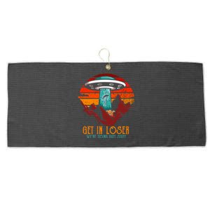 Get In Loser Were Doing Butt Stuff Large Microfiber Waffle Golf Towel