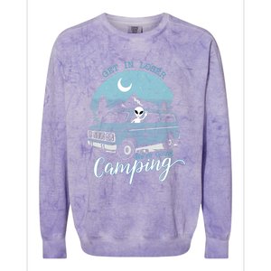 Get In Loser Were Going Camping Funny Alien Space Abduction Colorblast Crewneck Sweatshirt