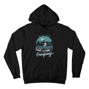 Get In Loser Were Going Camping Funny Alien Space Abduction Hoodie