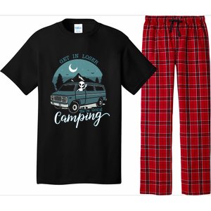 Get In Loser Were Going Camping Funny Alien Space Abduction Pajama Set