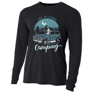 Get In Loser Were Going Camping Funny Alien Space Abduction Cooling Performance Long Sleeve Crew