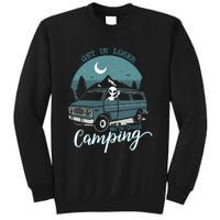 Get In Loser Were Going Camping Funny Alien Space Abduction Tall Sweatshirt