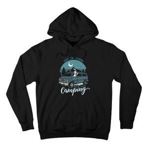 Get In Loser Were Going Camping Funny Alien Space Abduction Tall Hoodie