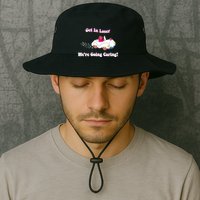 Get In Loser Were Going Caring Funny Bear Bucket Hat