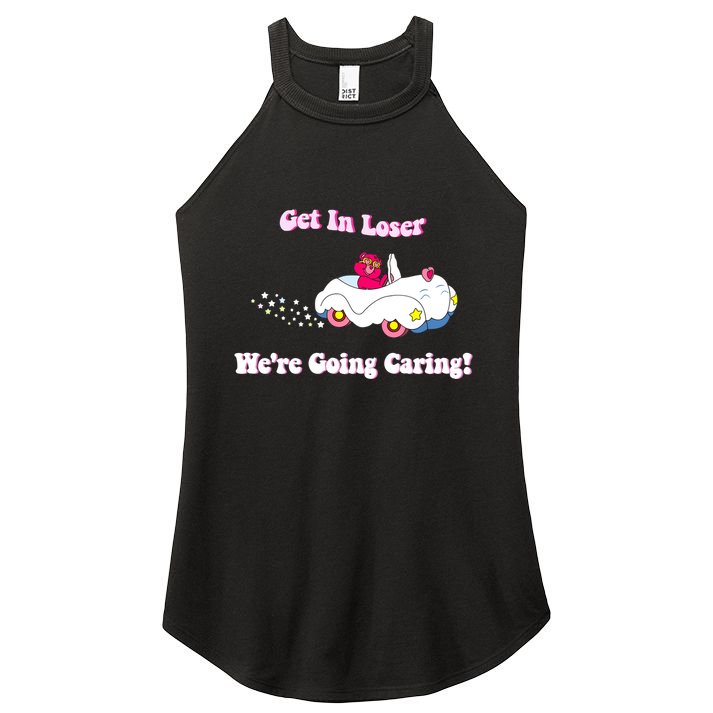 Get In Loser Were Going Caring Funny Bear Women's Perfect Tri Rocker Tank