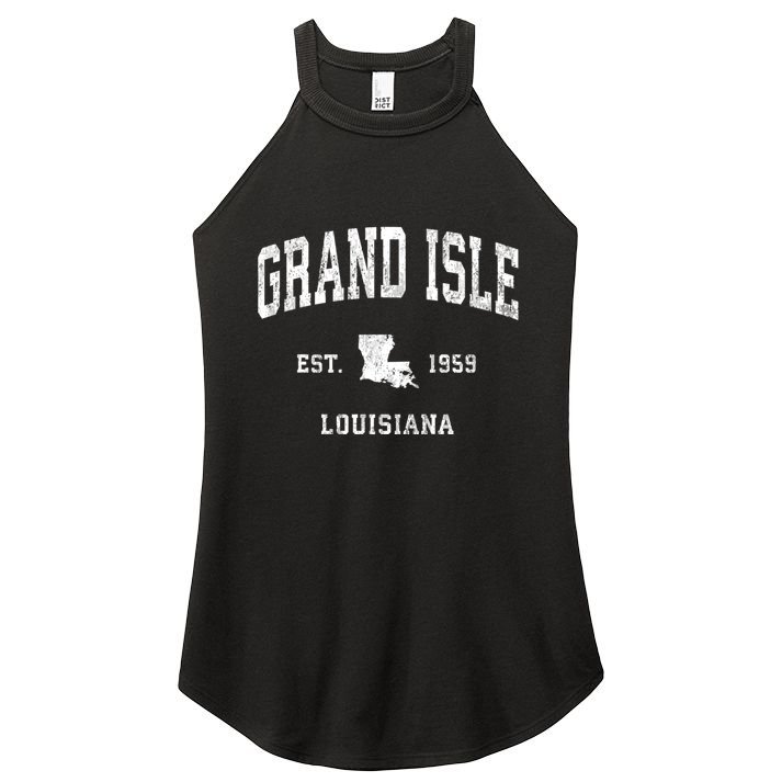 Grand Isle Louisiana La Vintage Athletic Women's Perfect Tri Rocker Tank