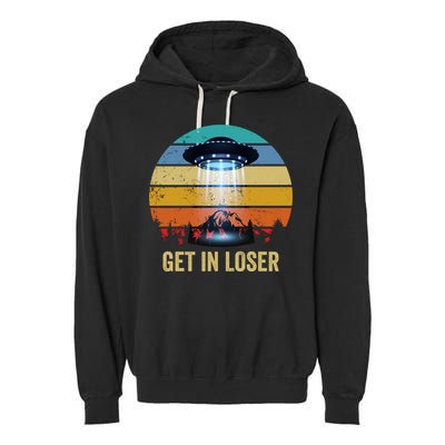 Get In Loser Alien Bigfoot Plus Size Garment-Dyed Fleece Hoodie