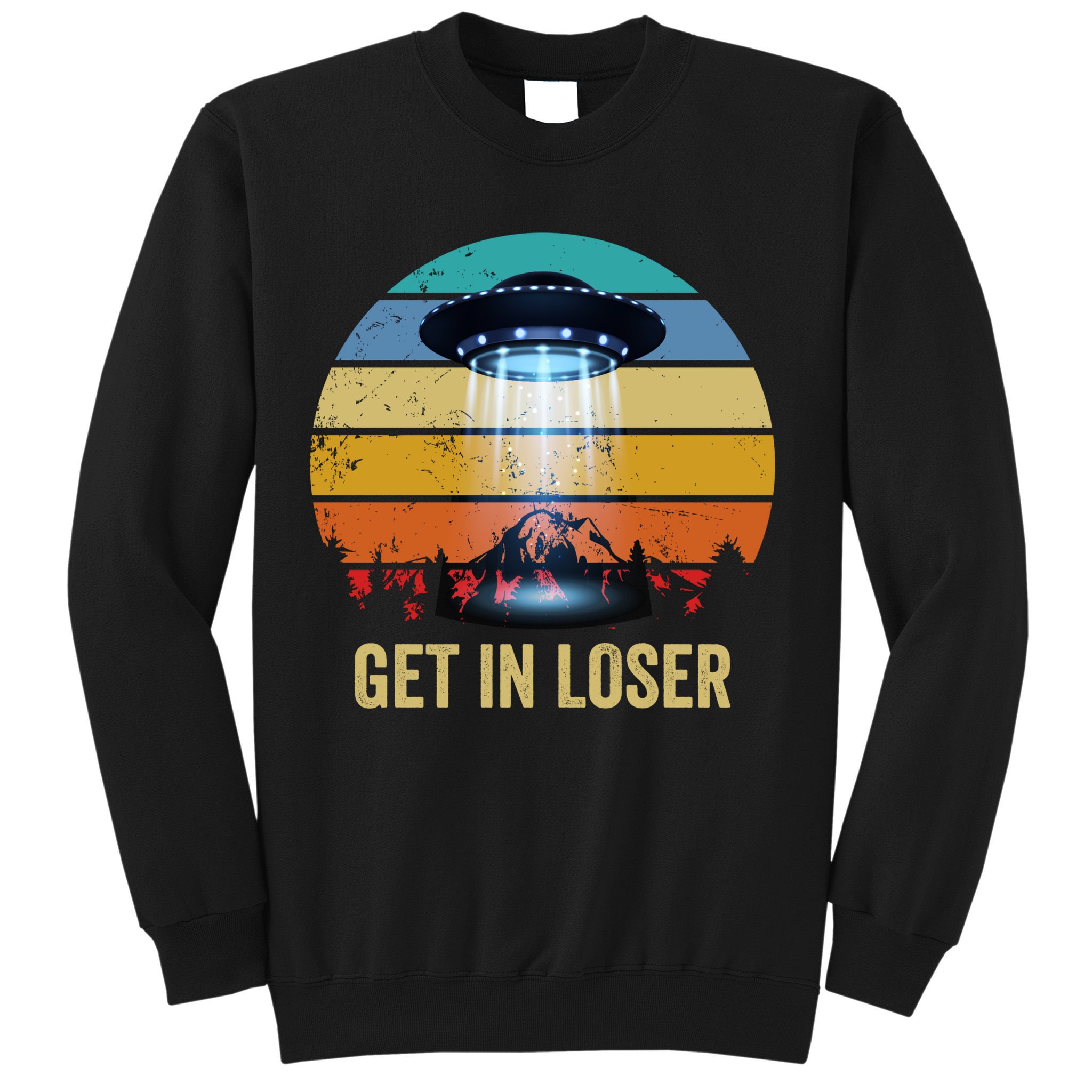 Get In Loser Alien Bigfoot Plus Size Sweatshirt