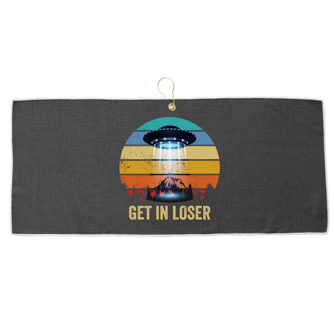 Get In Loser Alien Bigfoot Plus Size Large Microfiber Waffle Golf Towel
