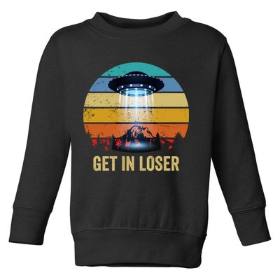 Get In Loser Alien Bigfoot Plus Size Toddler Sweatshirt