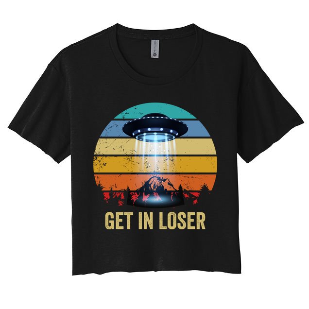 Get In Loser Alien Bigfoot Plus Size Crop Top