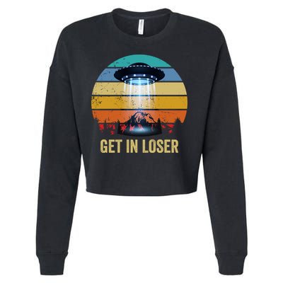 Get In Loser Alien Bigfoot Plus Size Cropped Pullover Crew