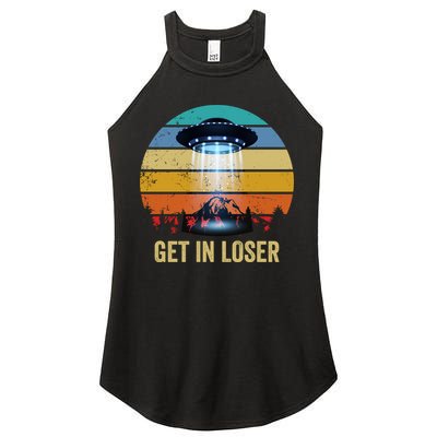 Get In Loser Alien Bigfoot Plus Size Women's Perfect Tri Rocker Tank