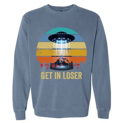 Get In Loser Alien Bigfoot Plus Size Garment-Dyed Sweatshirt