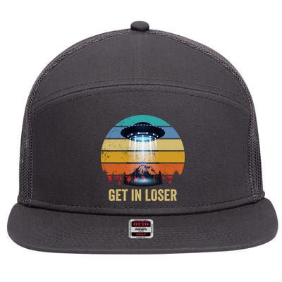 Get In Loser Alien Bigfoot Plus Size 7 Panel Mesh Trucker Snapback Hat