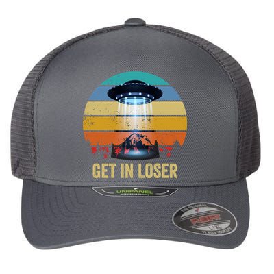 Get In Loser Alien Bigfoot Plus Size Flexfit Unipanel Trucker Cap