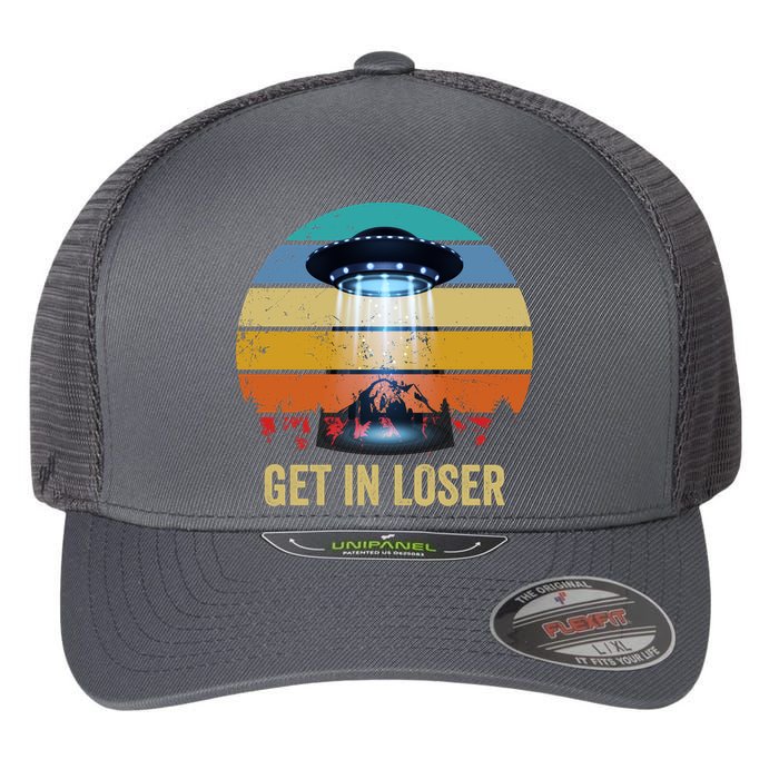 Get In Loser Alien Bigfoot Plus Size Flexfit Unipanel Trucker Cap