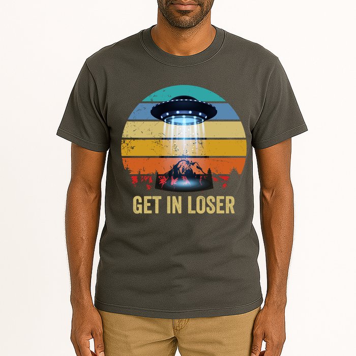 Get In Loser Alien Bigfoot Plus Size Tall T-Shirt
