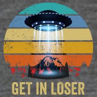 Get In Loser Alien Bigfoot Plus Size Flat Bill Trucker Hat