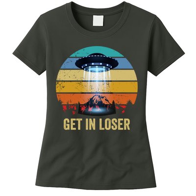 Get In Loser Alien Bigfoot Plus Size Womens T-Shirt