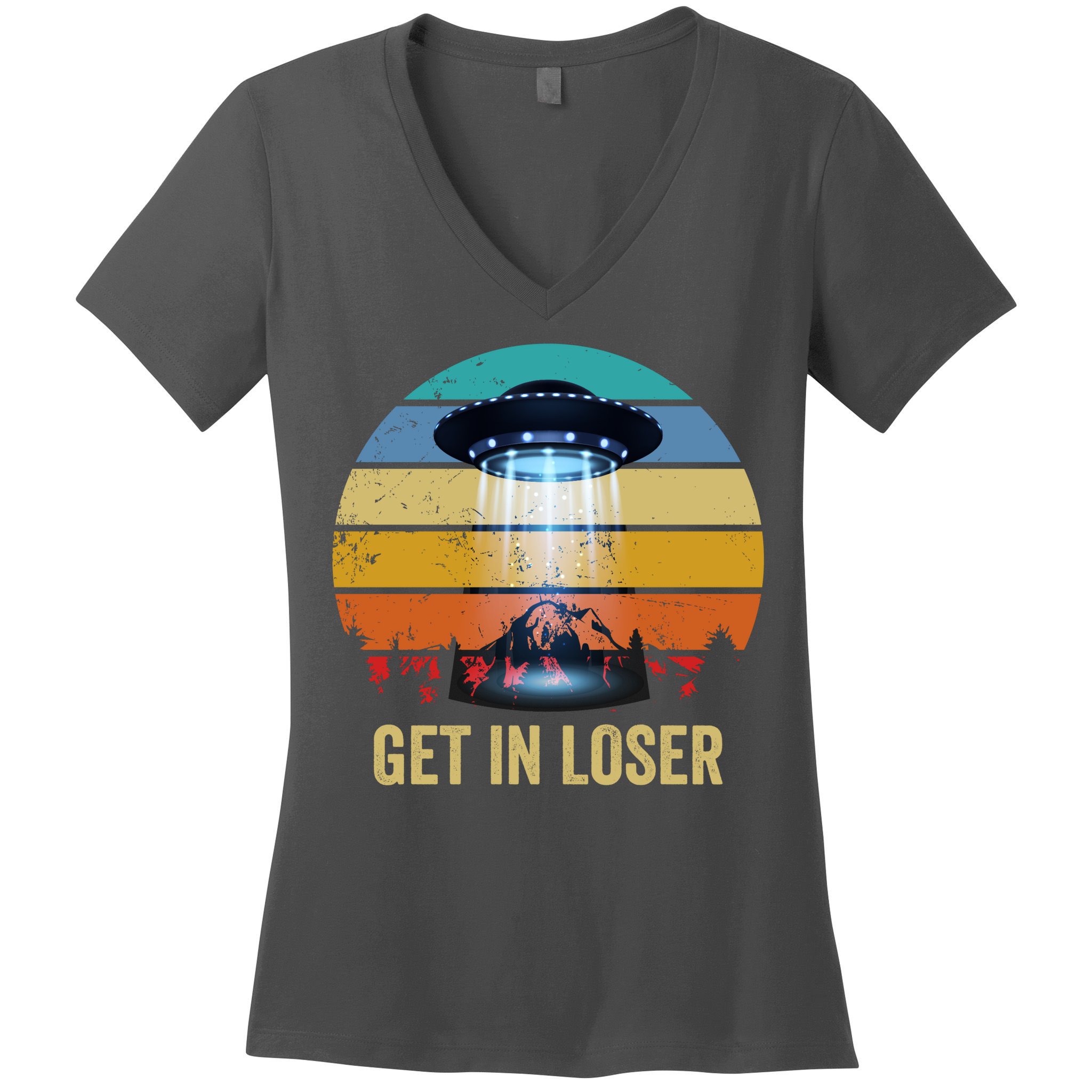 Get In Loser Alien Bigfoot Plus Size Women's V-Neck T-Shirt