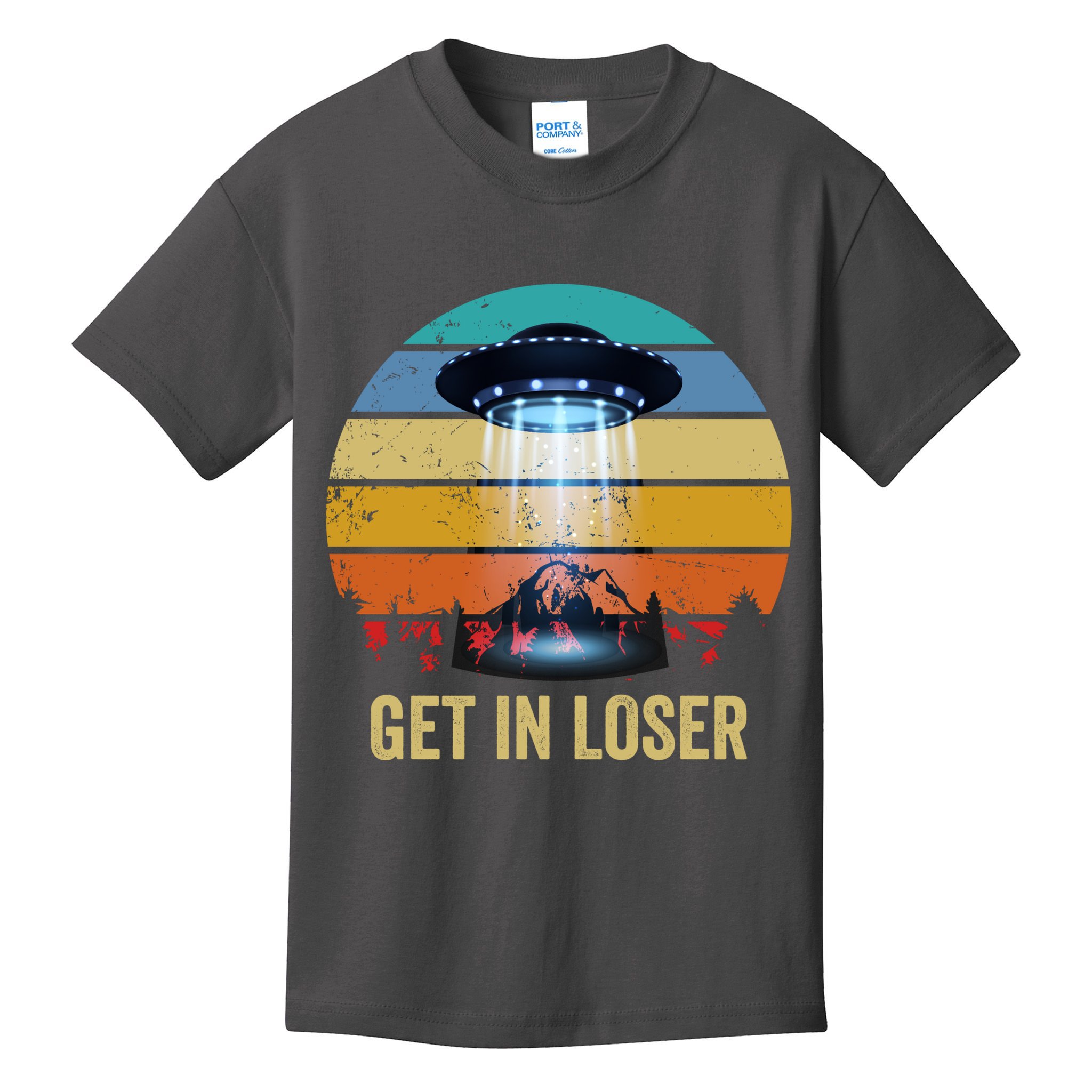 Get In Loser Alien Bigfoot Plus Size Kids T-Shirt