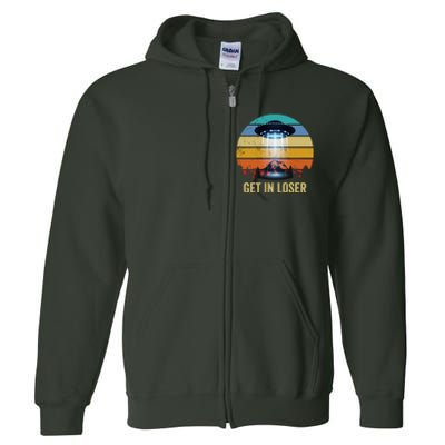 Get In Loser Alien Bigfoot Plus Size Full Zip Hoodie