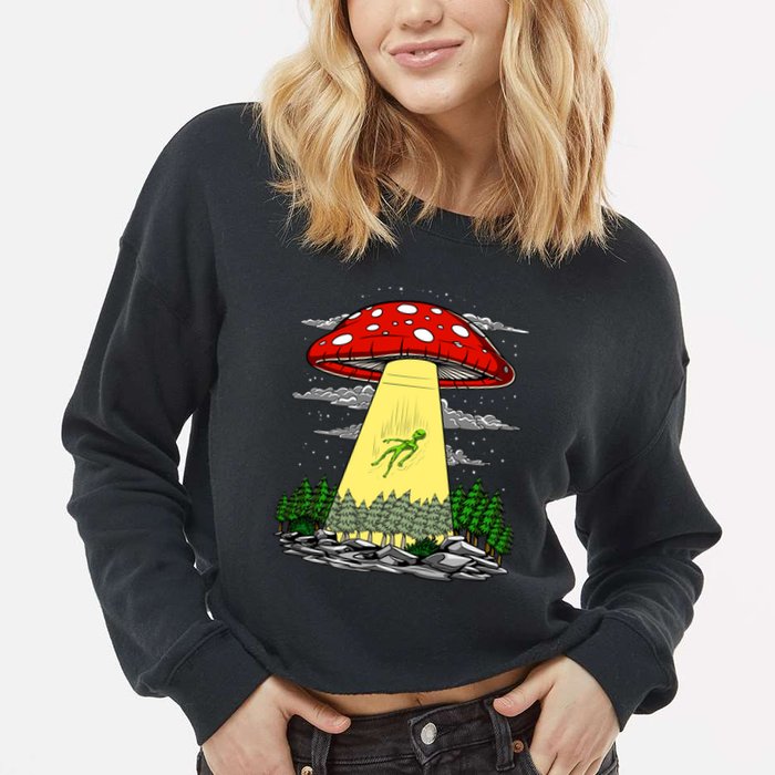 Get In Loser Were Doing Butt Stuff Cropped Pullover Crew