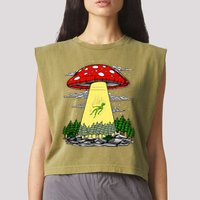 Get In Loser Were Doing Butt Stuff Garment-Dyed Women's Muscle Tee
