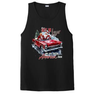 Get In Loser We Are Taking America Back Trump Santa Xmas PosiCharge Competitor Tank