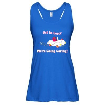 Get In Loser, We're Going Caring Funny Bear Ladies Essential Flowy Tank