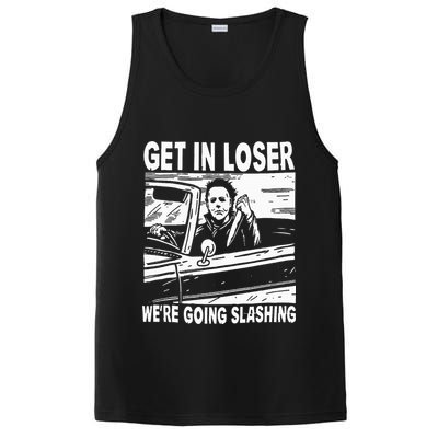 Get In Loser We're Going Slashing Horror Character Halloween PosiCharge Competitor Tank