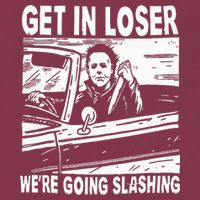 Get In Loser We're Going Slashing Horror Character Halloween 16oz Travel Tumbler
