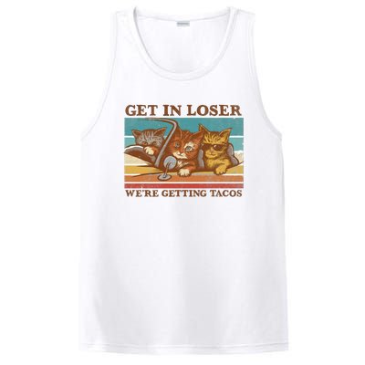 Get In Loser We're Getting Tacos Funny Cats PosiCharge Competitor Tank