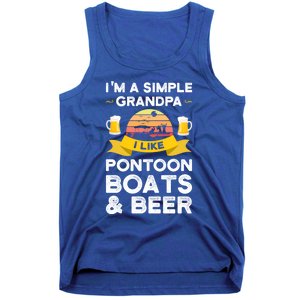 Grandpa I Like Pontoon Boats And Beer Pontoon Great Gift Tank Top