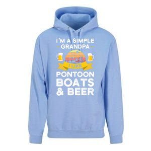 Grandpa I Like Pontoon Boats And Beer Pontoon Great Gift Unisex Surf Hoodie