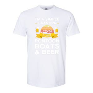 Grandpa I Like Pontoon Boats And Beer Pontoon Great Gift Softstyle CVC T-Shirt