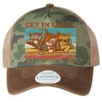 Get In Loser We're Getting Tacos Cats Legacy Tie Dye Trucker Hat