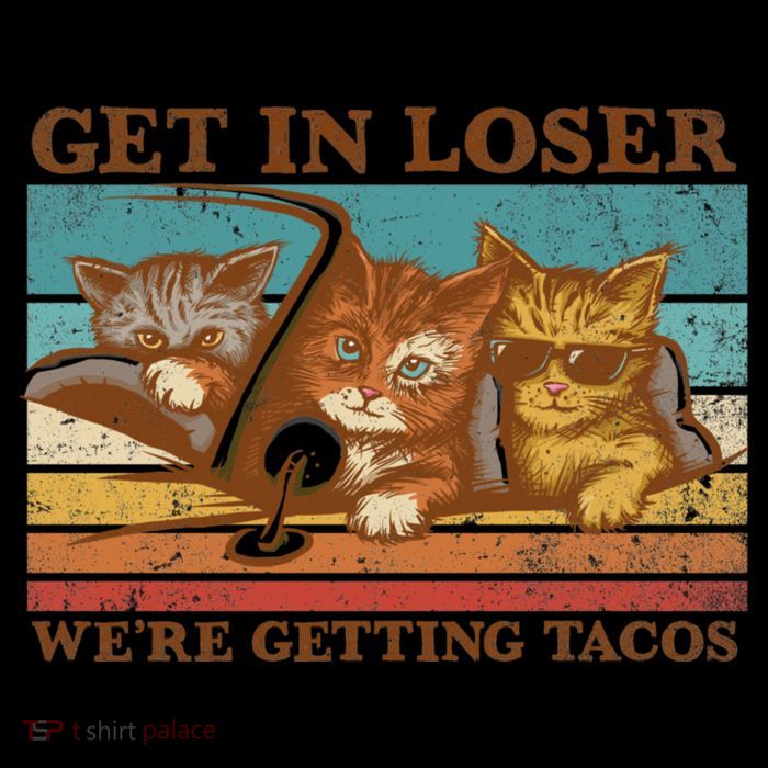 Get In Loser We're Getting Tacos Cats Impact Tech Backpack